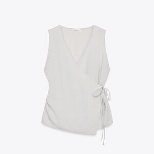 Zara FLOWY WRAP VEST TOP (Size XS)